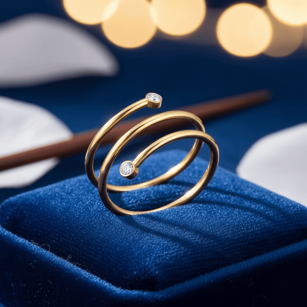 18K Gold Plated Ring in Luxurious Setting