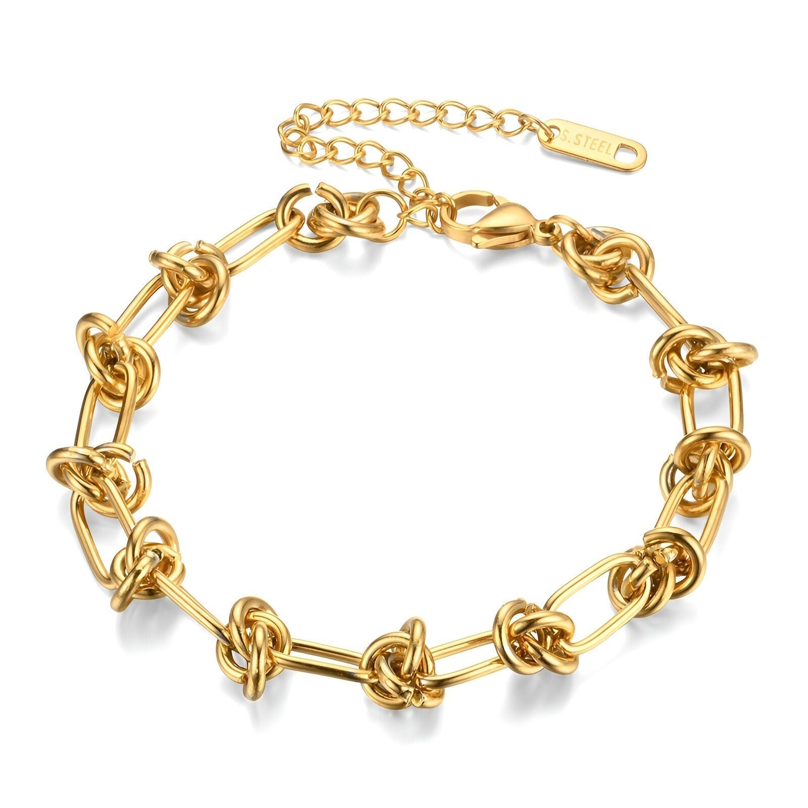Stylish Gold Plated Stainless Steel Waterproof Bracelet
