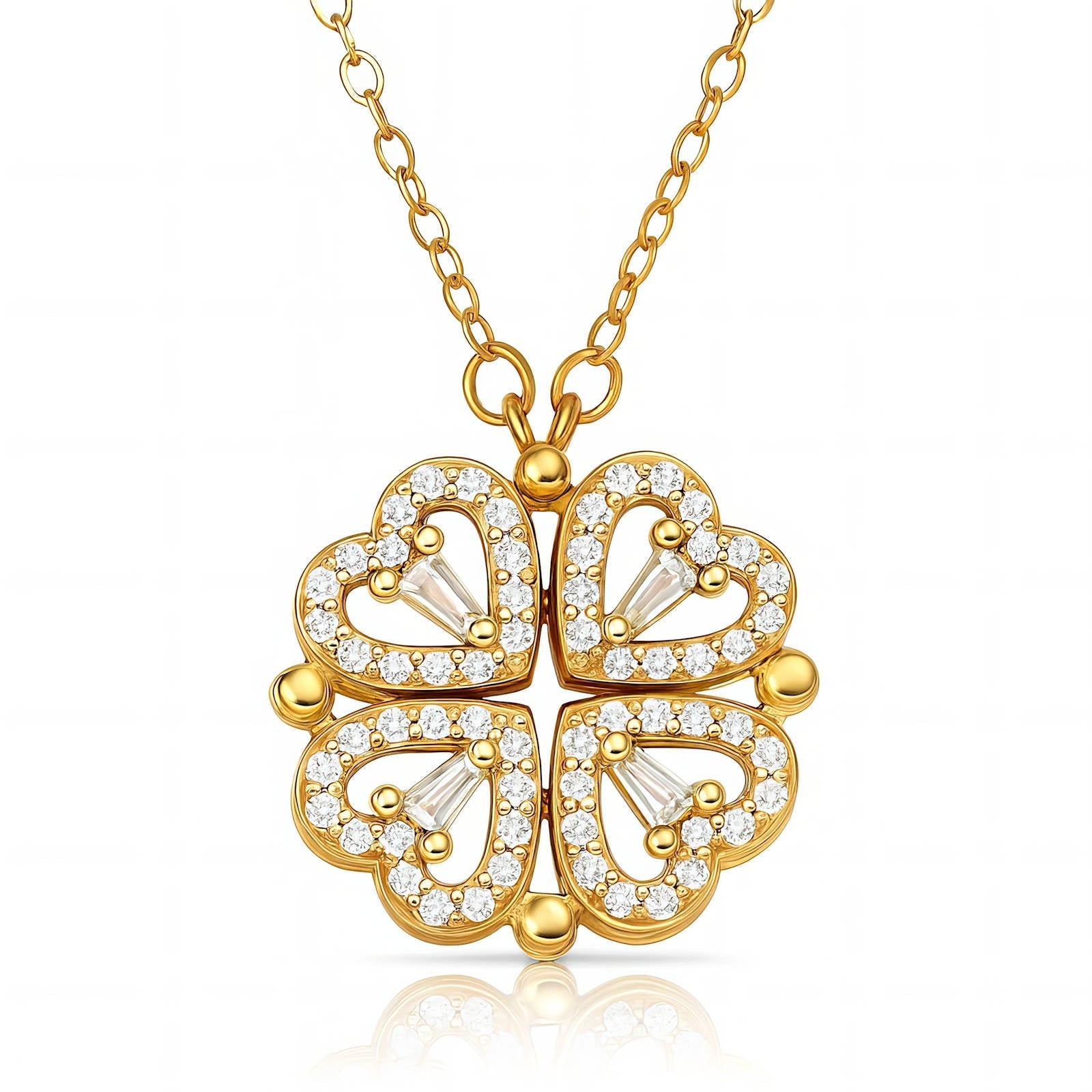 18K Gold Plated Flower Necklace - Stylish Jewelry Accessory