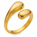 Adjustable Gold Plated Ring - 18K Gold Jewelry